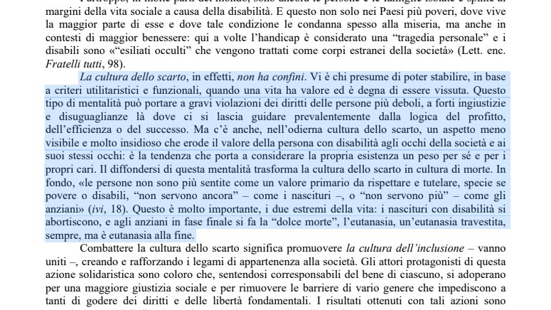 The topics @Pontifex has spoken about in his speeches today: illness and suffering in the Bible vatican.va/roman_curia/co…; #Disability and #inclusion to @CasinaPioIV
