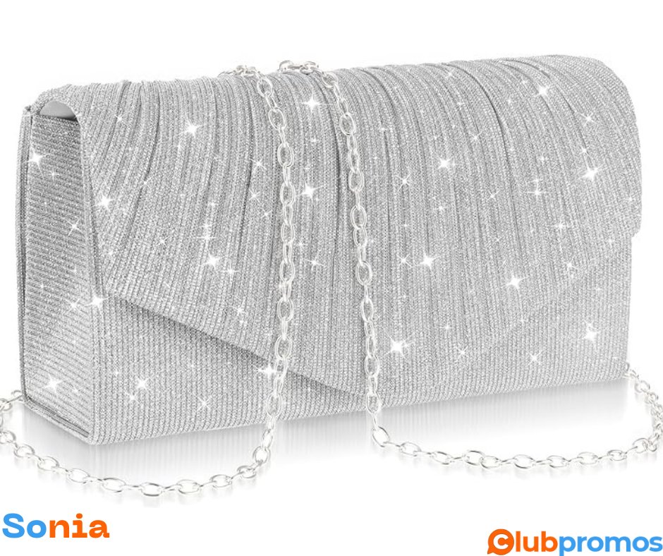 Vu à 7,10€ 🔥 - Pochette pour femme, sac de soirée à paillettes. Canon, non ? TOP pour mariage, cocktail, fête... Avec chaîne amovible pour un style varié ! HOP 👉 bit.ly/4aMy0aU 

#ModeFemme #Accessoires #BonPlan #Amazon