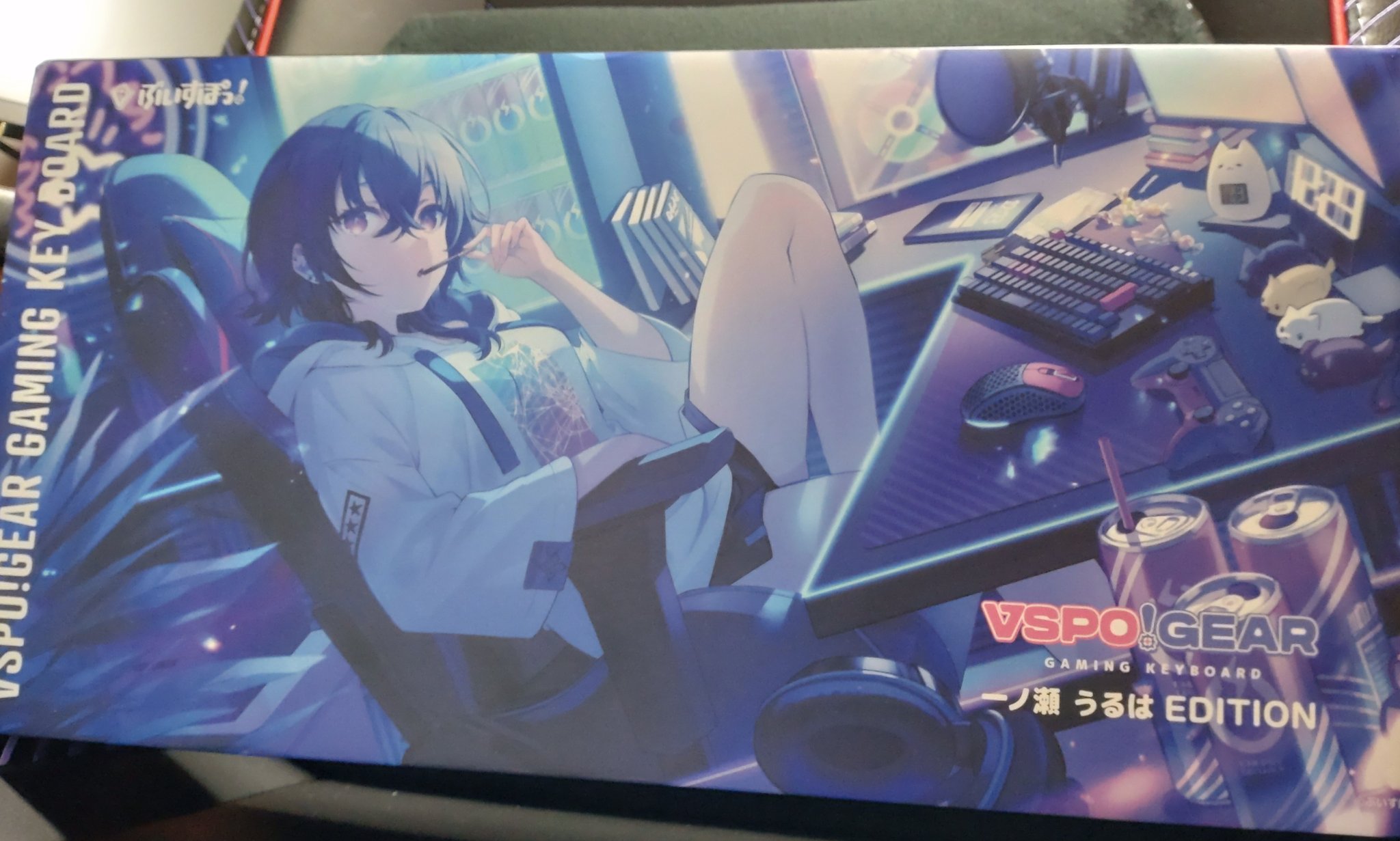 VSPO! 一ノ瀬うるはゲーミングキーボード Vtuberデザイン （VSPO