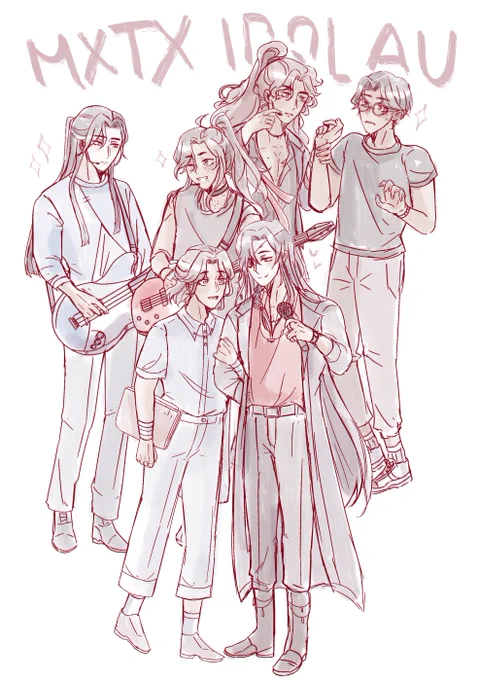 my hualian idol au has expanded to feature wangxian and bingqiu as well 🎤🌸

some quick profiles for each of them
#tgcf #mdzs #svsss 