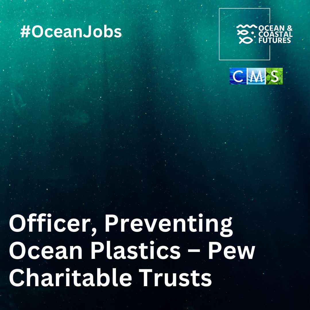 🔔#job: Officer, Preventing Ocean Plastics – The @pewtrusts ▪️Location: Washington DC, USA ▪️Salary: competitive salary + benefit program ▪️Closing: open until filled ▪️Details 👉 cmscoms.com/?p=38713 📩Sign up for #OceanJobs alerts here 👉 bit.ly/3MiyV7i #Vacancy