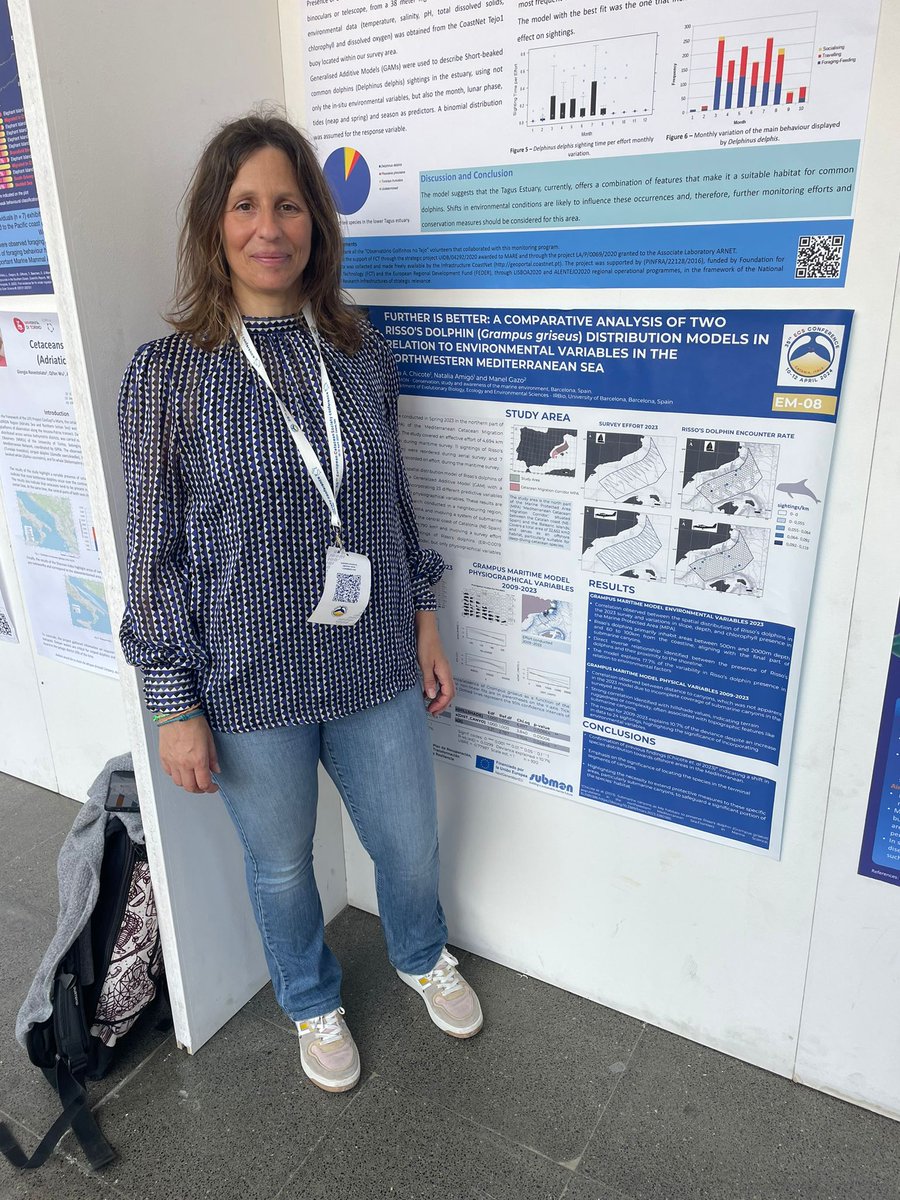 🐋 We are attending the #ECSconference2024, where we present 2 posters with the results of the #CETAMED NORTE project, and participating in workshops on #cetacean distribution in different areas of the Mediterranean Sea 🌊

#PlanDeRecuperación #ProyectosPRTR