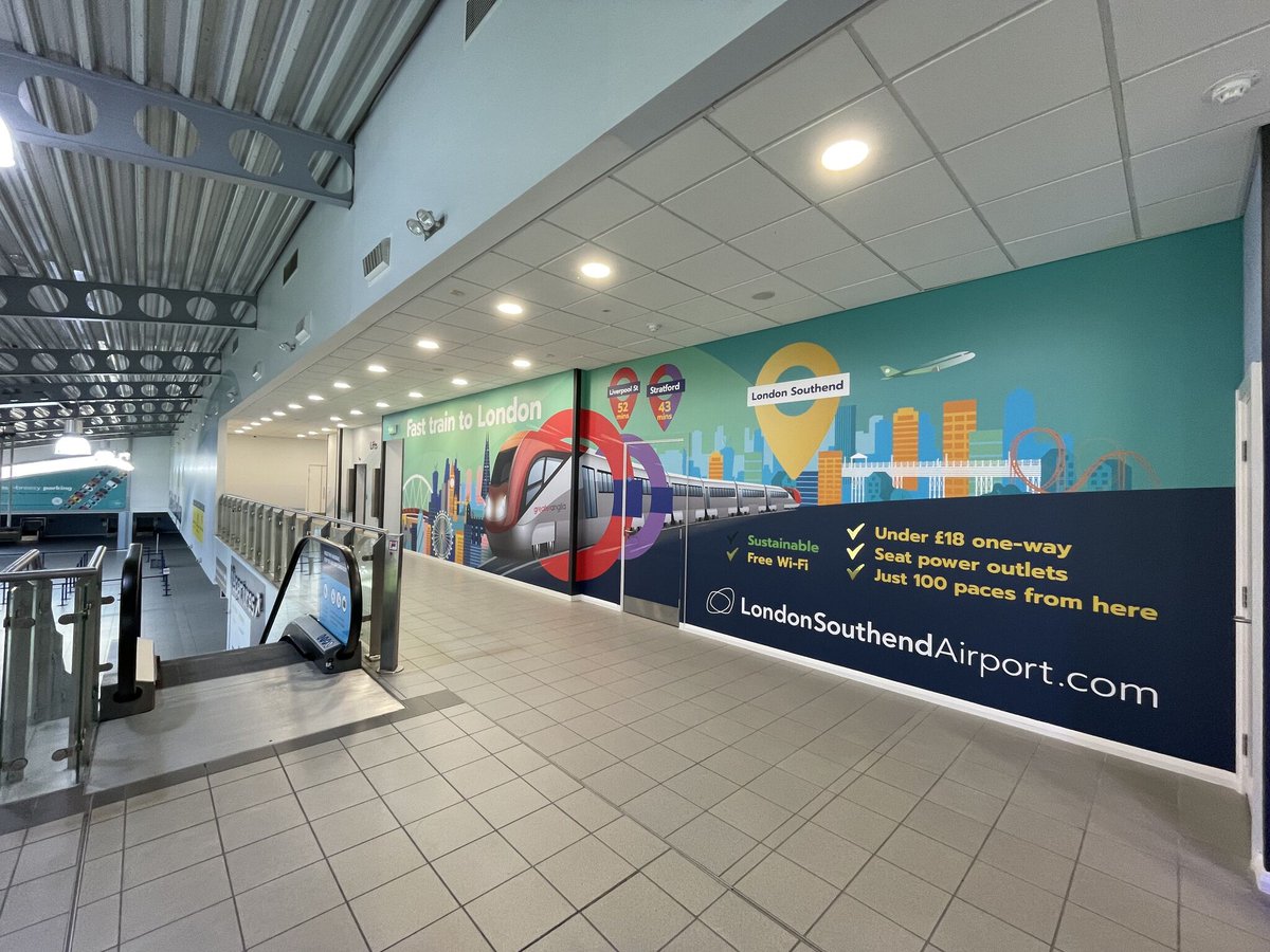 ✅ Sustainable ✅ Free Wi-Fi ✅ Under £18 one-way ✅ Seat power outlets ✅ Just 100 paces from here Our key messages for fast trains to London direct from London Southend Airport, thanks to our dedicated onsite train station just 100 paces from the main terminal door.