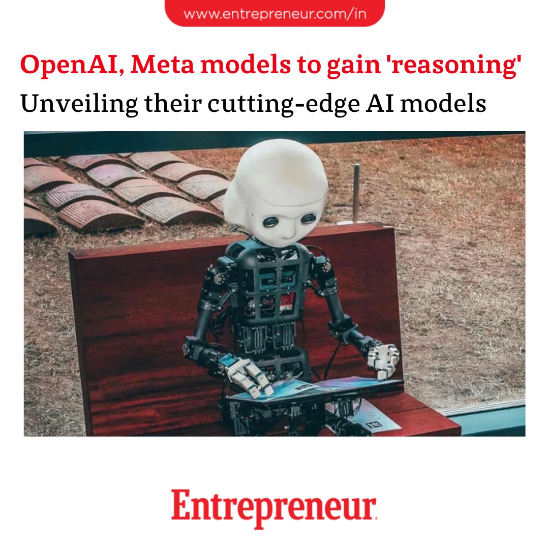 EntrepreneurIND's tweet image. Upcoming language model releases from Meta and OpenAI to enhance reasoning and planning. 
Read: ow.ly/r0cI50RcXbh
#LanguageModel #MetaAI #OpenAI #AIModel #ArtificialIntelligence #TechNews #TechInnovation #AIResearch #NLP #MachineLearning
