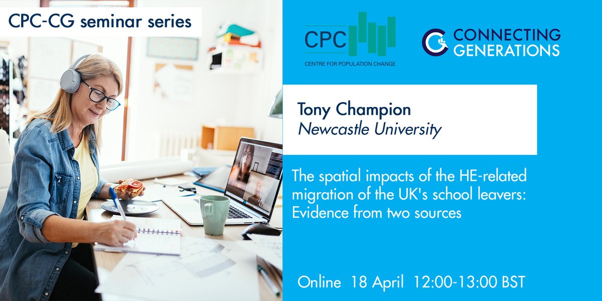 Register now for our next #CPCCGwebinar with Tony Champion @NCL_Geography Tony will discuss how the tradition of 'going away to #university' has resulted in HE-related #migration becoming the single largest component of internal migration in the UK 🧳 ▶️cpc.ac.uk/activities/ful…
