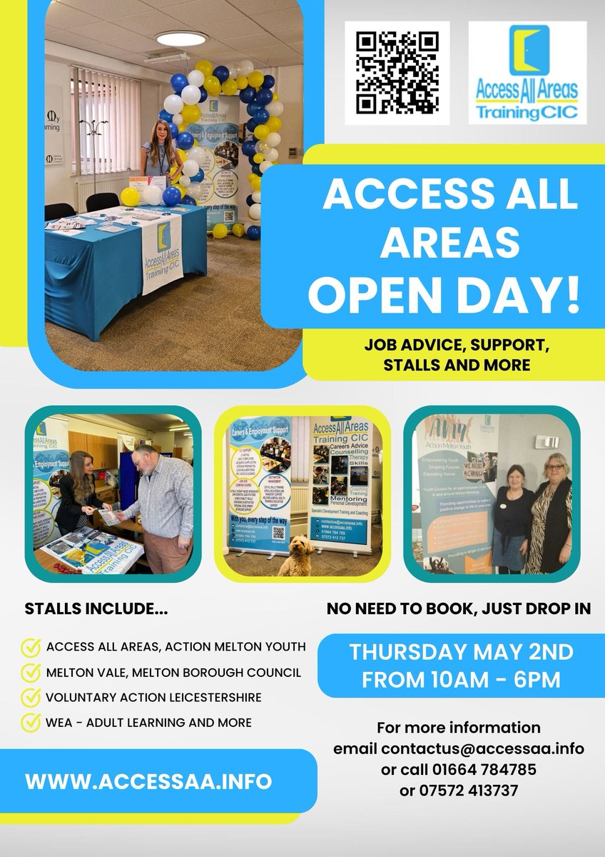 Join us on Thurs 2 May in Melton Mowbray where LWA has a stall at the Access All Areas Open Day. Find out more about training and volunteering opportunities with us. You can also find out more about our work and how you can get involved by visiting lwa.org.uk