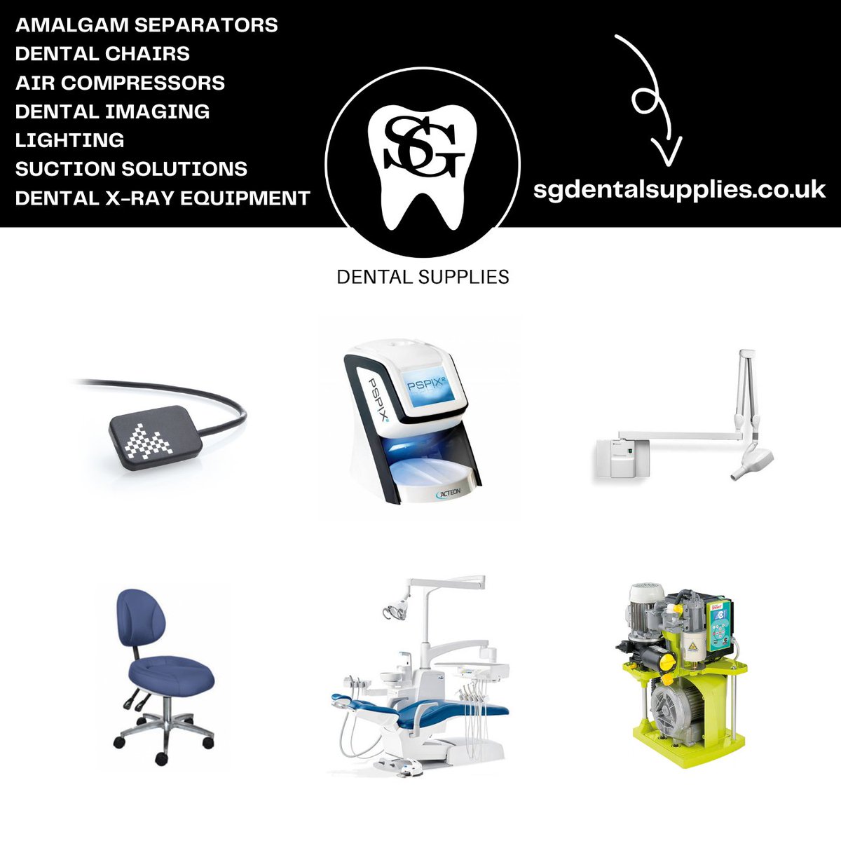 sg_supplies's tweet image. Shop at 🌐 sgdentalsupplies.co.uk for

✅ Amalgam Separators
✅ Dental Air Compressors
✅ Dental Chairs &amp;amp; Stools
✅ Dental Imaging &amp;amp; Lighting Solutions
✅ Dental Suction Solutions
✅ Dental X-Ray Equipment

#AmalgamSeparators #DentalAirCompressors #DentalChairs #SGDentalSupplies