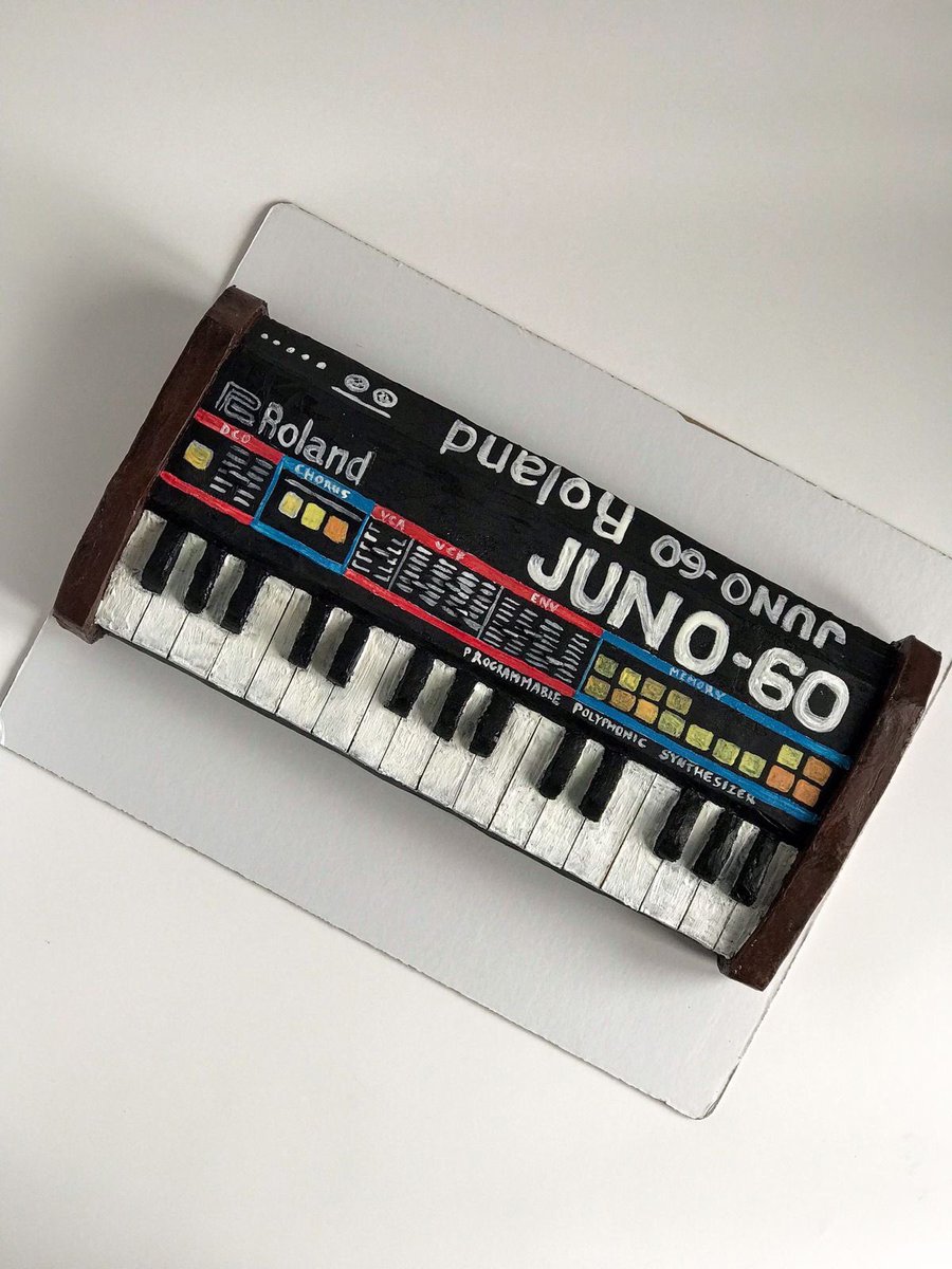 Hey, Synthfam! Check this out! This amazing chocolate cake looks like legendary Juno-60 Synth. My beautiful wife made it by herself. Who want to taste it? 😋 #retrowave #cake #juno #synthesizer #synthwave