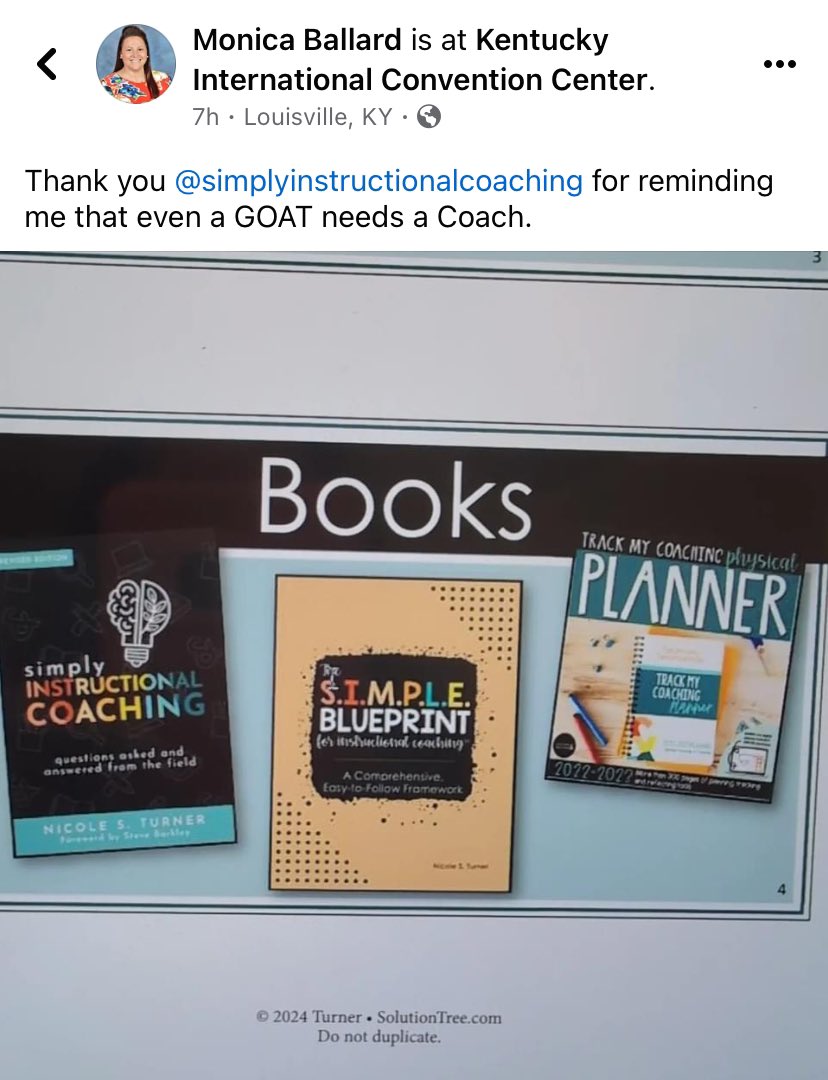 Every GOAT needs a coach! ☺️ And every new coach needs a coaching culture and community as well! So excited that we are creating these spaces for each other in instructional coaching! Prepping for Day 2 of the Effective Coaching Institute sponsored by @SolutionTree!