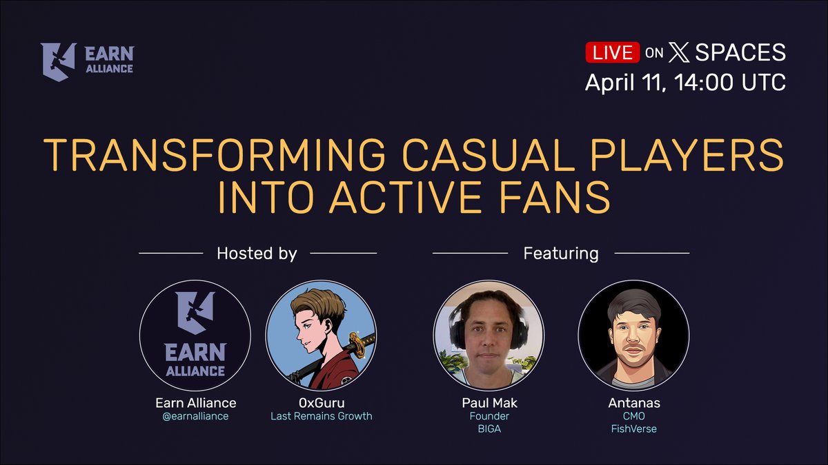 ⏰ Reminder: The event starts in 1 hour! 📅 Join us in the X space at 14:00 UTC for an insightful experience with special guests from @TheFishverse and @bigaarcade. Don't miss out👇 x.com/i/spaces/1vAxR…
