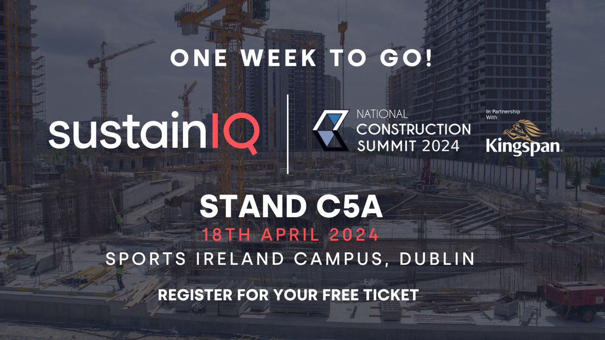 Just 1 week to go until the National Construction Expo 👷 If your attending pop by Stand C5A and grab a member of our team for a chat! Tickets are FREE and still available here: hubs.la/Q02n1dHJ0 #Construction #ESGReporting #ESG #ConTech