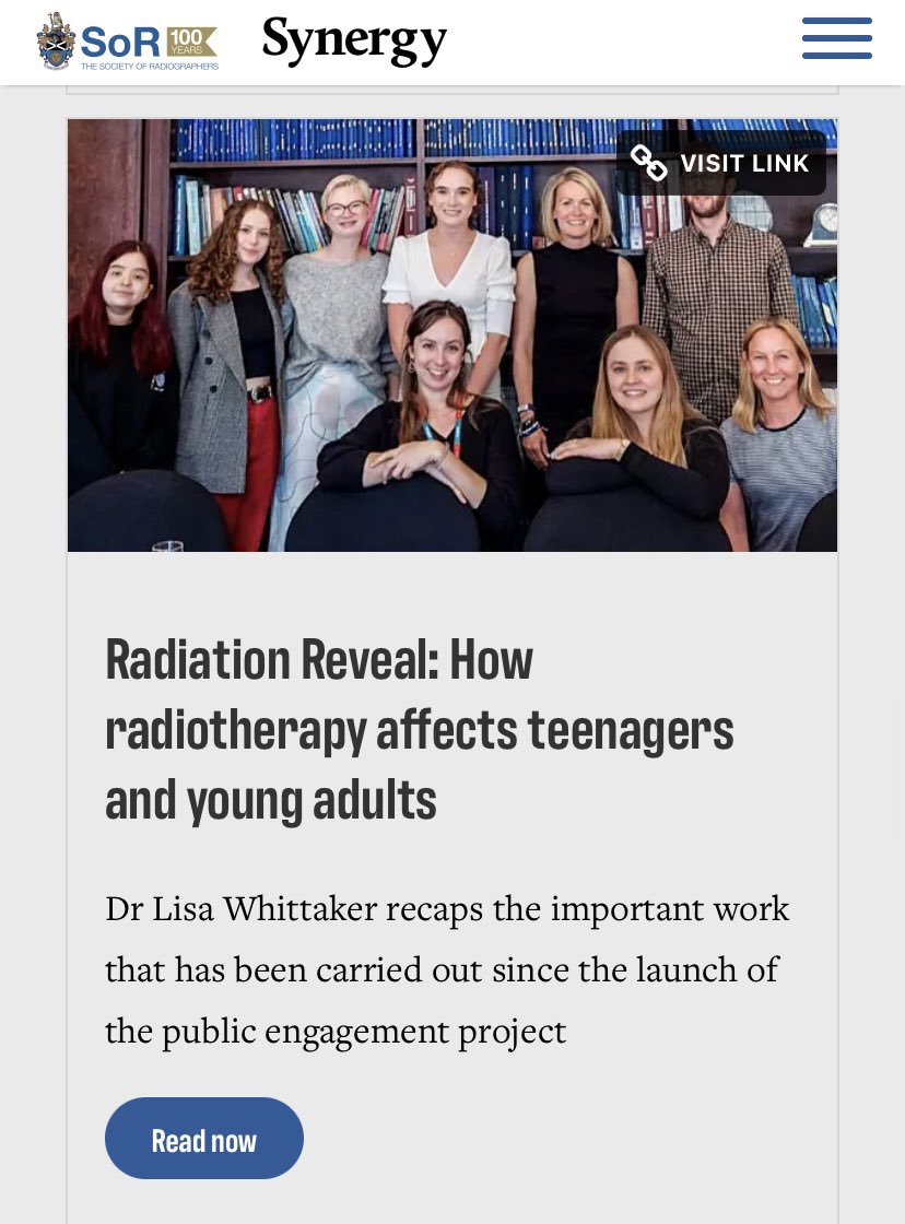 Pls read our article about Radiation Reveal in @SCoRMembers Synergy Magazine. Thanks @alexballi_ brilliant to work with you on this 👍🏻 @RadNetCRUKCoL @syaterry @alicetg @Sophie_Langdon6 @HollyMasters19 @jamie_a_dean @rad__chat @becca_jgd @catarinavveiga …of-radiographers.shorthandstories.com/synergy-0424/i…