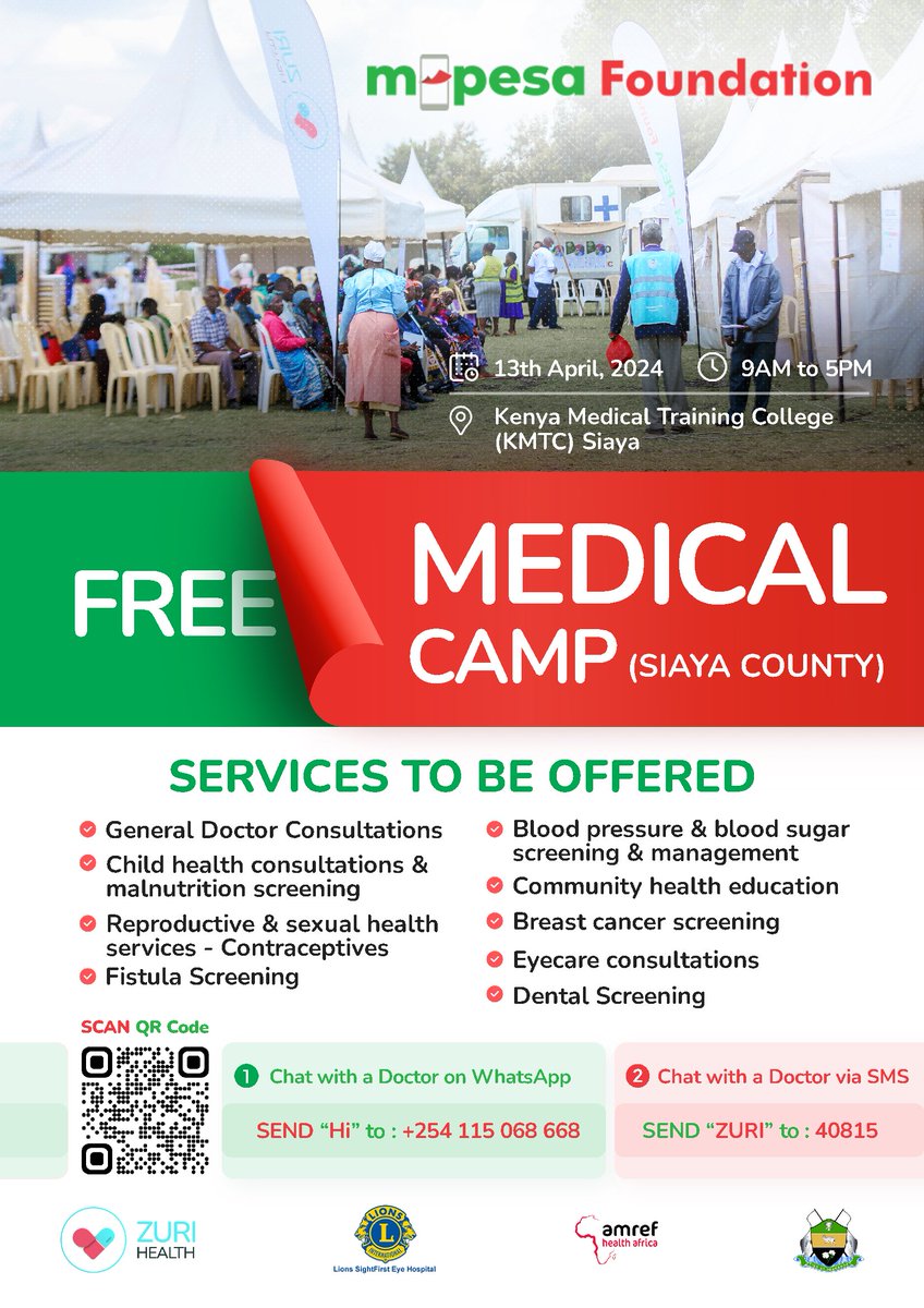 Good news-Wabiro 👩🏼‍⚕️ 👨🏼‍⚕️ 🏥 💊 This weekend, the Zuri Health caravan will be heading to Siaya County for a free health camp. There will be doctors and nurses to handle all your queries. Tell everyone you know. #ZuriHealth #Hospital #HealthCamp #Medicine #Doctors #DrZuri #Vera