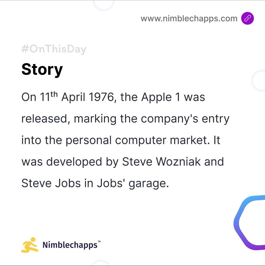 #ThisDayThatYear #OnThisDay

Unlocking the mysteries of #TechHistory! 

Delve into this captivating story on #DayTechHistory and discover the roots of innovation. 

#Technology #History #Nimblechapps