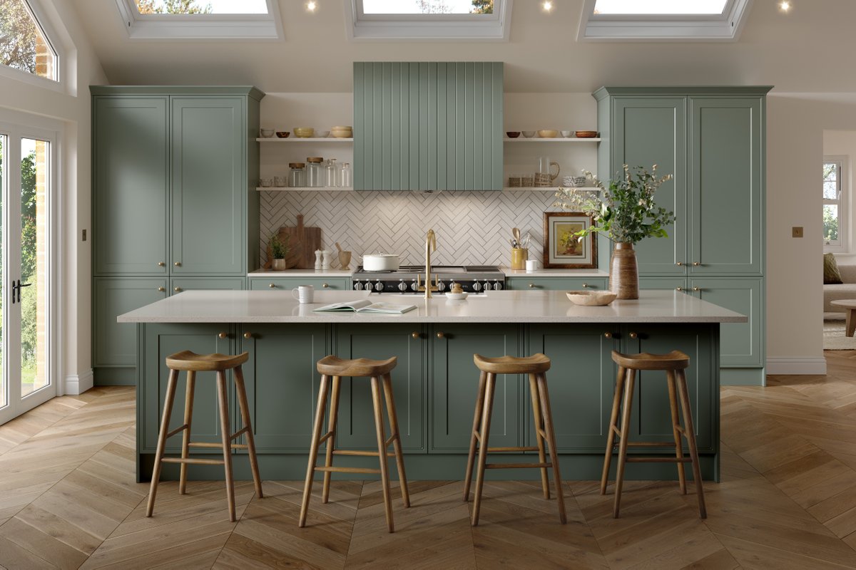 The Bella range is continuing to lead the way in the KBB market for over 25 years 🏠 The Bella Tullymore Matt Sage Green kitchen is available in M2M, carries a 6 year guarantee and can be manufactured and despatched within 7 working days.
