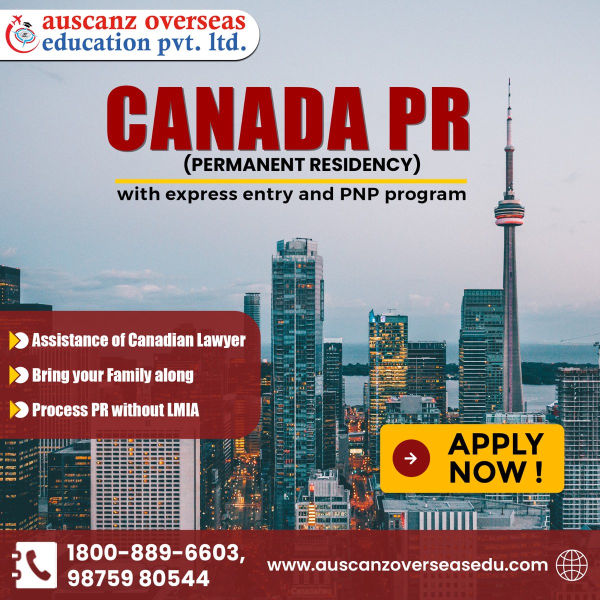 Secure your 🇨🇦 Canada PR through Express Entry and PNP programs! With the help of a Canadian lawyer, bring your family along and process PR without LMIA. Apply now!

#CanadaPR #ExpressEntry #PNP #PermanentResidency #CanadianLawyer #FamilyImmigration #NoLMIA #ApplyNow