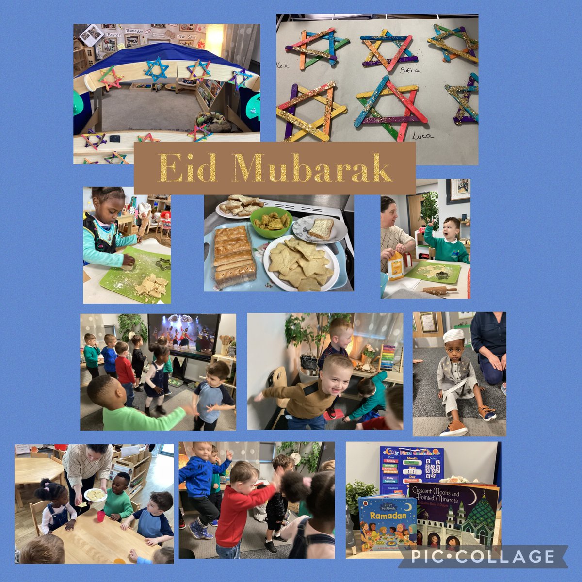 What a lovely day we've had in nursery. Eid Mubarak everyone! We have cooked, crafted, danced, read stories and sung our Ramadan Moon song. We also had a party and tried some traditional foods. Da iawn pawb! #bluebellmps #mpsbluebell #Eidmubarak2024