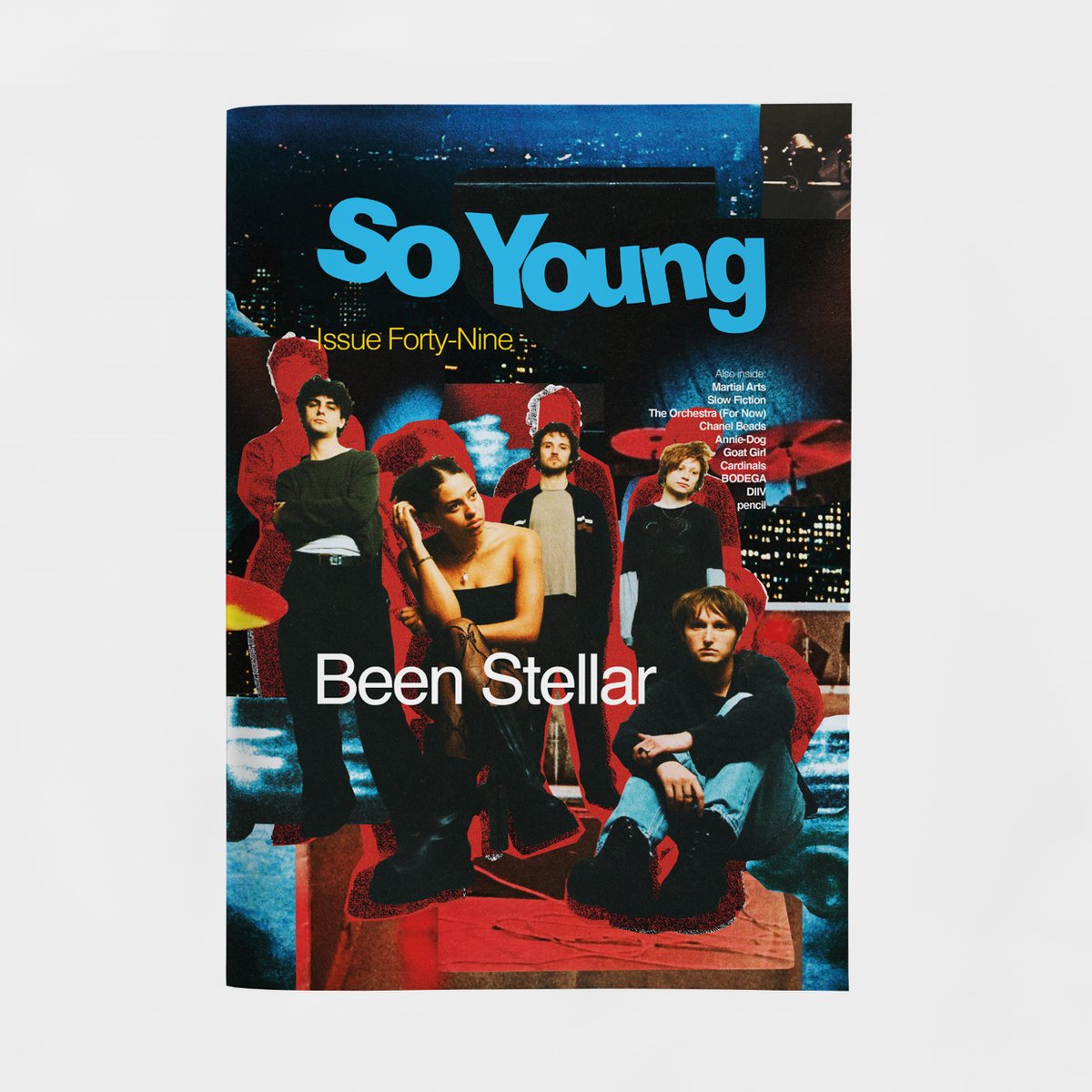 OUT TODAY 🗞️ So Young Issue Forty-Nine is out now! Featuring interviews with... @beenstellar @DIIV Goat Girl BODEGA Annie-Dog @pencilglobal @bandcardinals @slowfictionband @orchestrafornow @martialartsband Chanel Beads & more. shop.soyoungmagazine.com