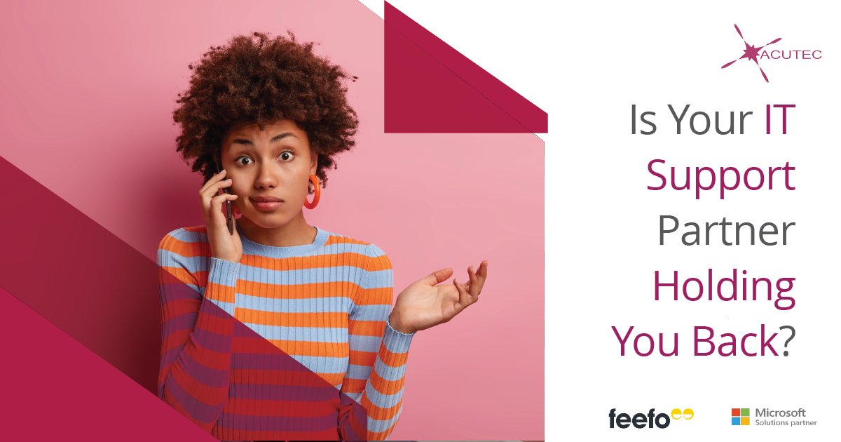 ACUTEC_UK's tweet image. Slow response times? 

Don&apos;t waste time waiting for help desk support. 

Switch to ACUTEC for faster, more reliable IT support today. 

#ITsupport #fasterresponse #ACUTEC
#ITSupport #TimetoSwitch #ITMSP