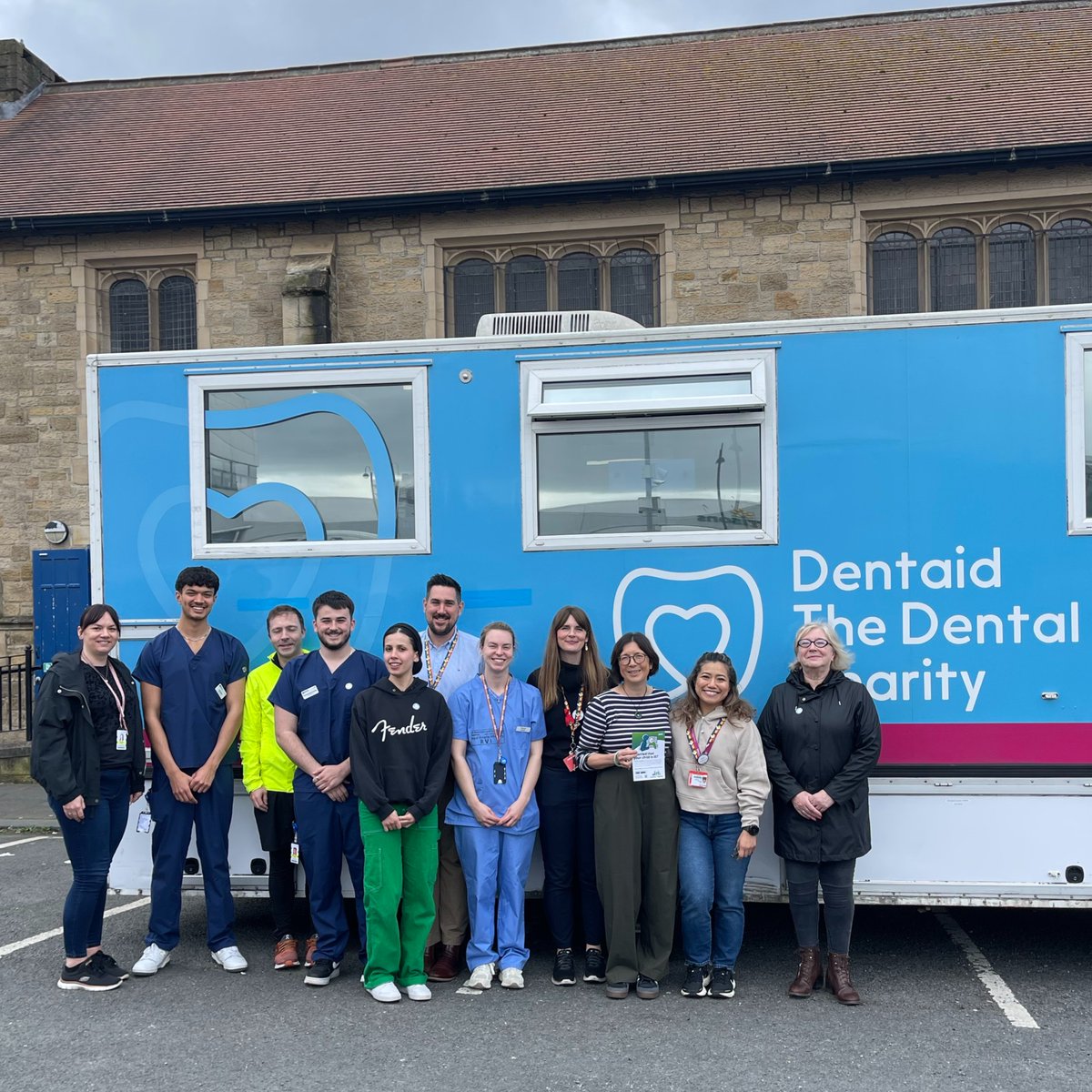 This week dental students and our @NewcastleSDS staff have been out in Newcastle supporting @dentaid_charity & @NCLFoodbank.

The team is spending the week providing free dental care to members of the local community who struggle to access treatment.

#WeAreNCL #Dentistry