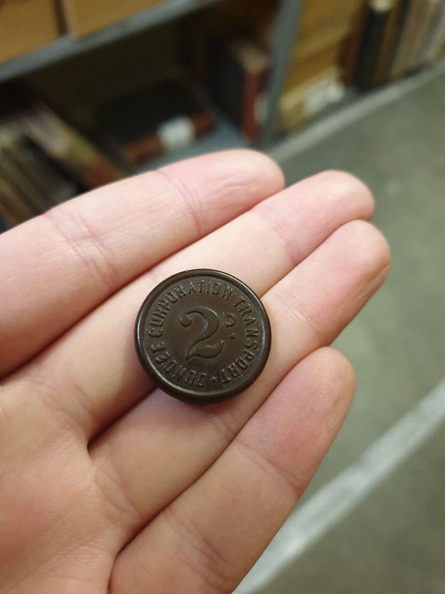 For #SomethingSmall we give you a 2D token used on the Dundee City trams. Now how far would this have got me? #Archive30 #Dundee @ARAScot