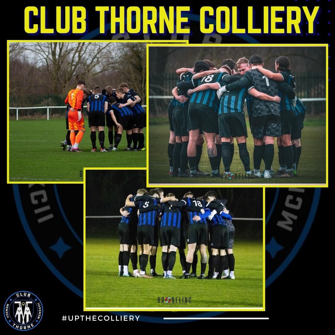 Our club 🔵⚫️

5 games left of our season as we push for the title, we would love to as many of you as possible in the final few 
home games to cheer the lads on 🙌🏼

#colliery #clubthorne #upthecolliery #clubthorneacademy #thorne #moorends #doncasterisgreat #doncaster