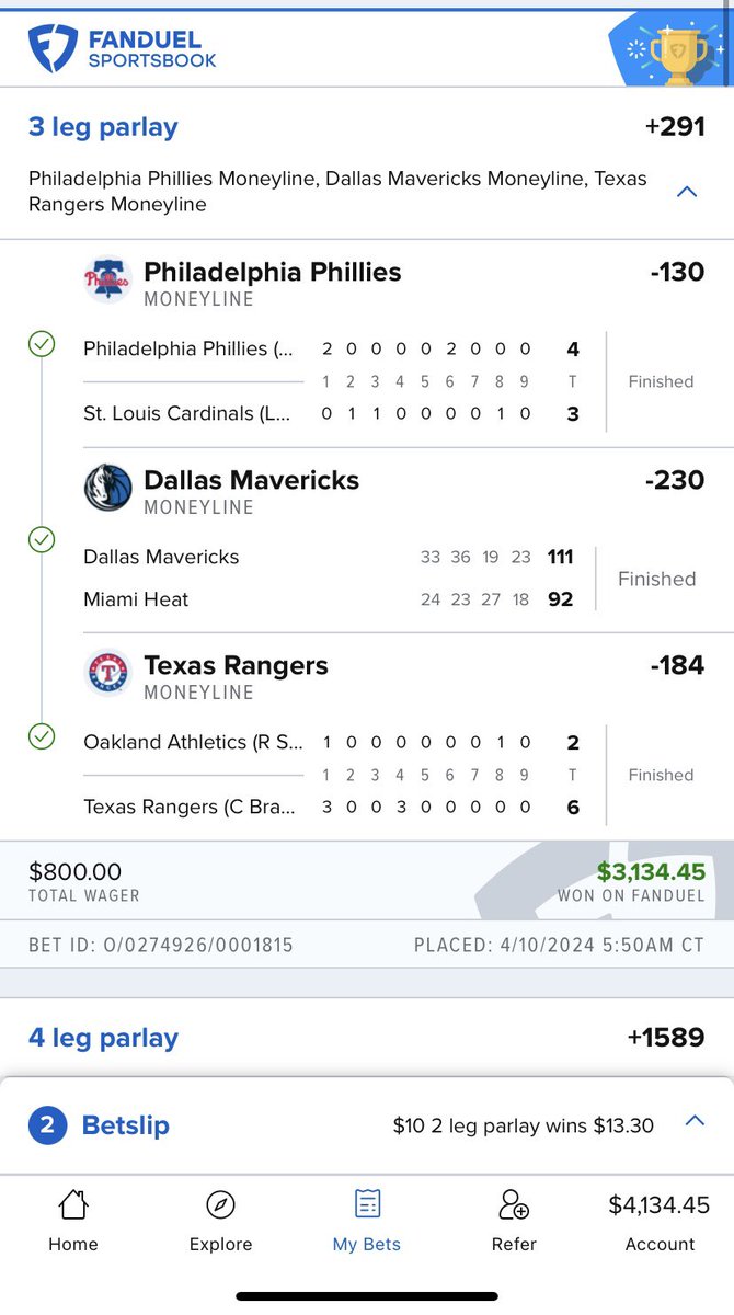 Aliperales10's tweet photo. Easy 💰 🥱 @FDSportsbook https://t.co/PnZlrANYQ9