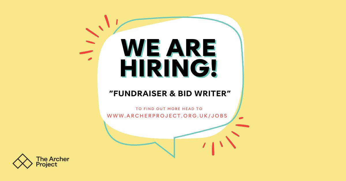 archerproject's tweet photo. JOB VACANCY: Fundraiser &amp; Bid Writer at
@archerproject ✨

Check out the job spec at https://t.co/Xxn4Xjoafo to find out more about the role – applications close 12 midday, 06/05/2024 ✍️ 

#SheffieldJobs #SheffieldCharity #CharityJobs https://t.co/XWzMwGpLcw