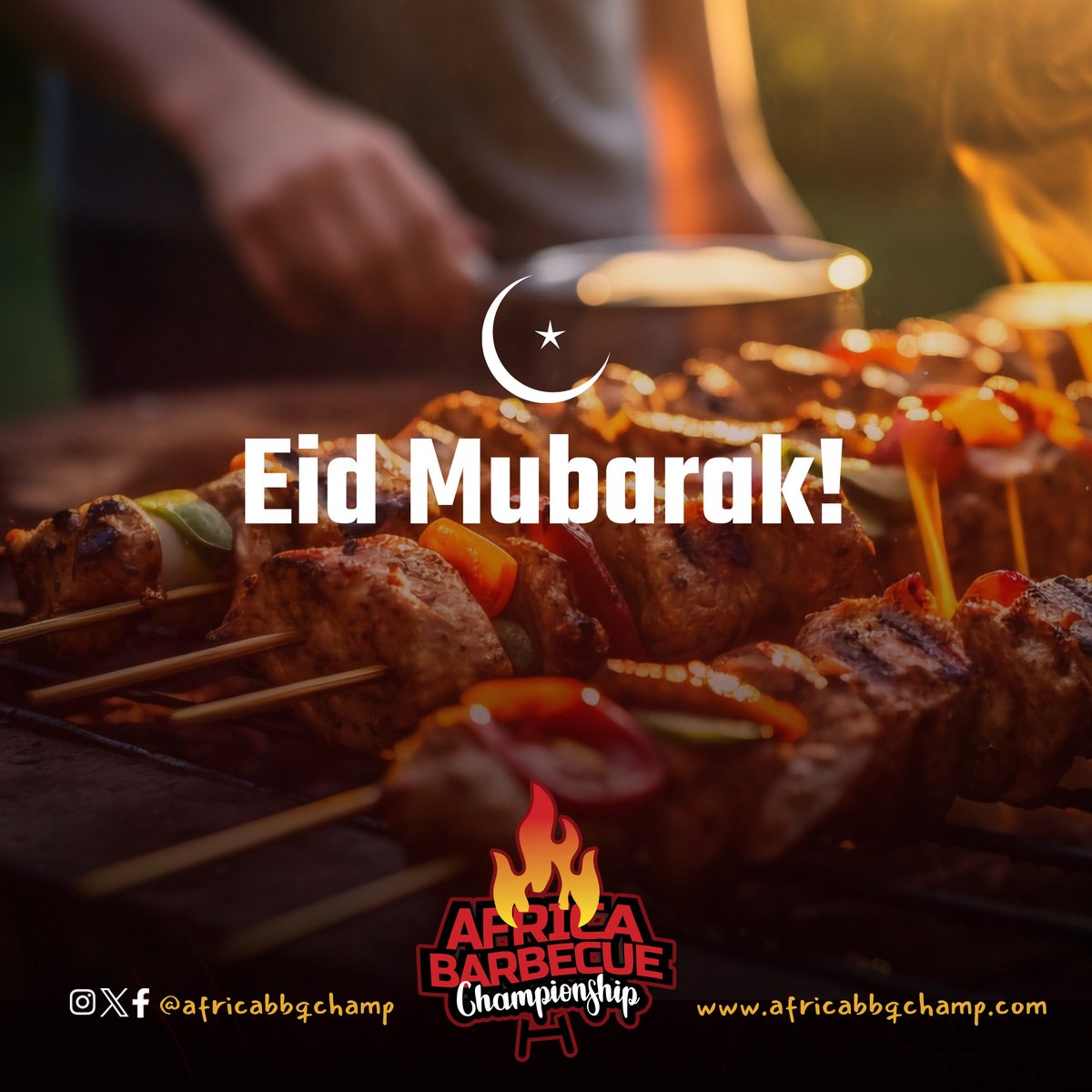 It's Eid Mubarak. 🌙🥩👩🏽‍🍳
Get prepared for the most epic barbecue contest of the year! 

#AfricaBBQChampionship #AfricanBBQ #ItsTimeForAfrica #BBQ #Barbecue #EidMubarak