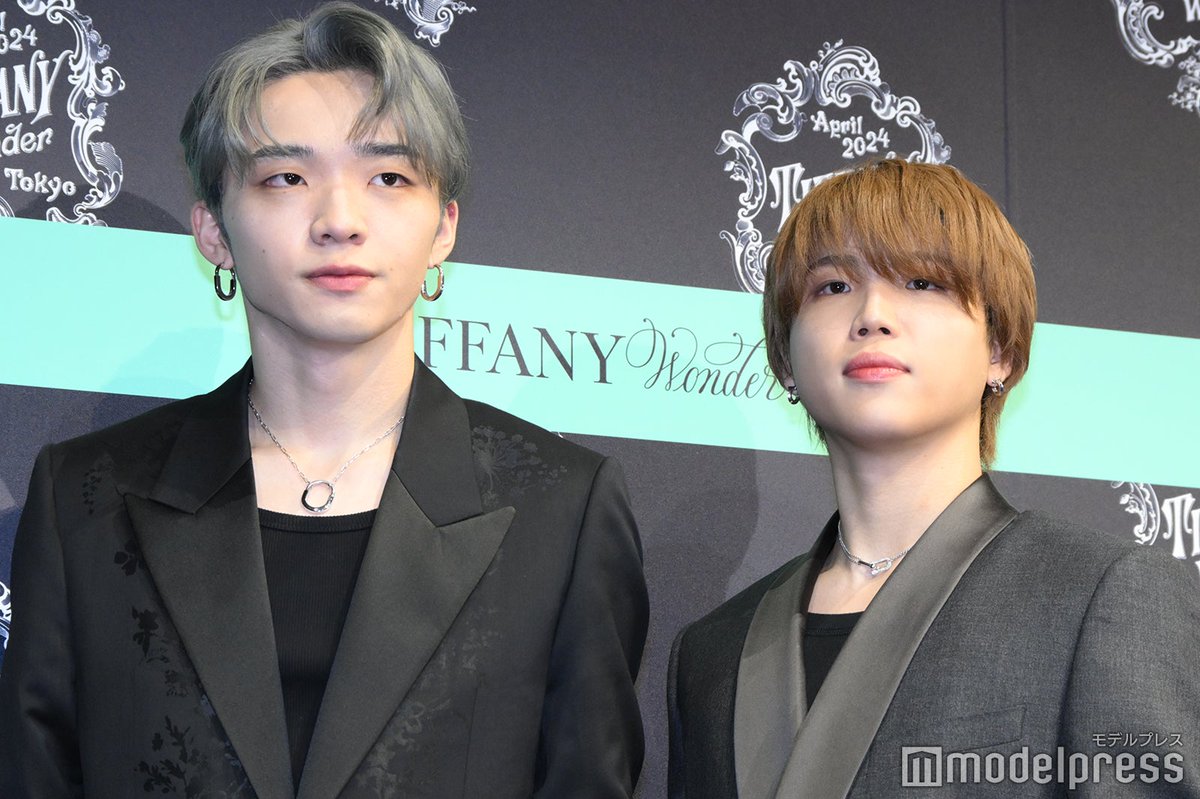 modelpress's tweet photo. BE:FIRST・RYUHEI＆SHUNTO
「#ティファニーワンダー」に登場💍️✨️

📸写真多数
https://t.co/thf7JQHW6m

RYUHEI、高3でパーティー参加「光栄」
SHUNTOはジュエリーに力もらう「内から自信が湧いてきます」

@BEFIRSTofficial #BEFIRST #リュウヘイ #シュント #ビーファ #ティファニー #tiffany https://t.co/GHuOZcx92d
