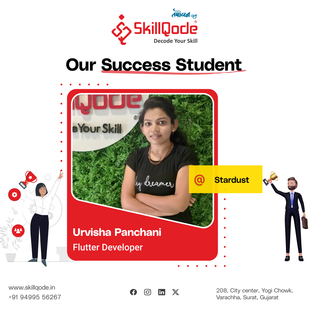 Meet our success stories! Thriving in their
careers post-placement, these SkillQode graduates are
proof of our commitment to excellence.
#skillqodesuccess # #SkillQode #trending #skill
#success #google #surat #reach #code #ITHub #growth
#optimization #search #Development #coders