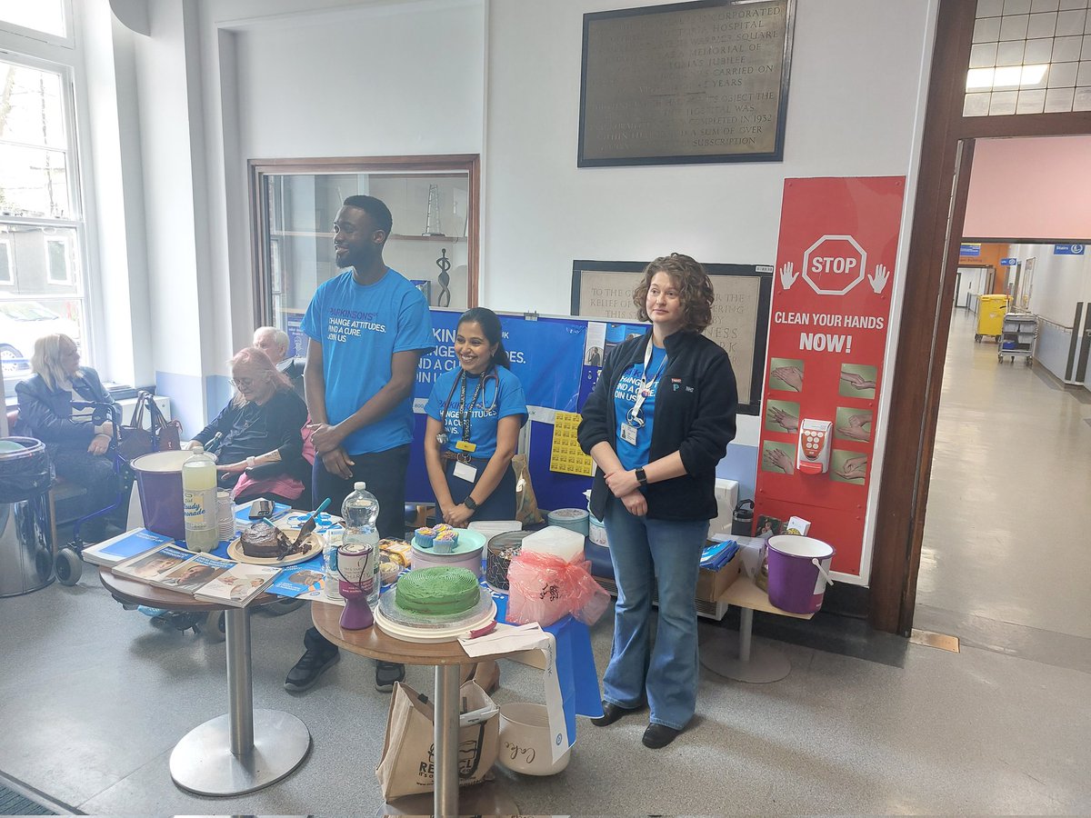 Raising Awareness of Parkinsons here at Southend site today in the customer service area @MSEHospitals Cake sale now, please pop along and donate and pick up useful resources for sharing #changeattitudes #findacure