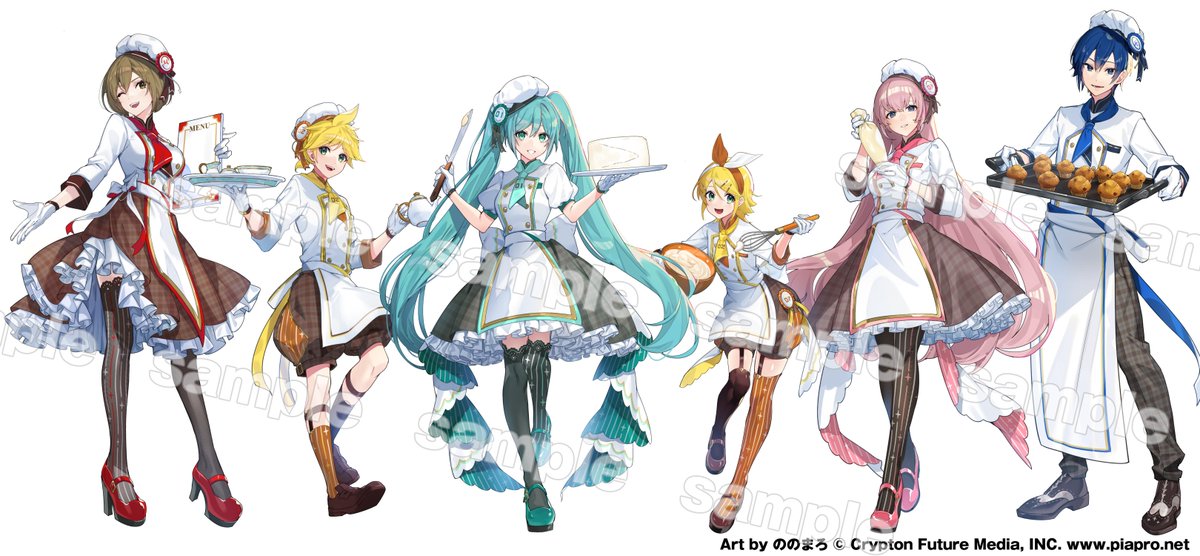 初音ミク「初音ミク×アニメイトカフェ様inニコニコ超会議イラスト担当させていただきました!」|ののまろ🍻nonomaro🍻お絵描きチャンネルのイラスト