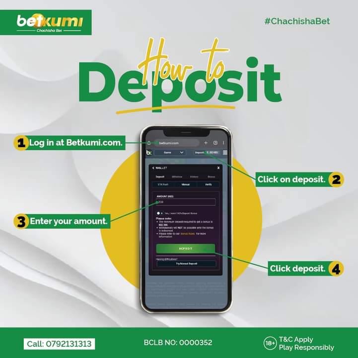 Chachisha mtaani by playing the hottest games in town. Deposit as low as 50 bob and win big betkumi.co.ke/?r=landlord99

Simply: 
1. Log in betkumi.co.ke/?r=landlord99
2. Click on deposit
3. Enter your amount
4. Deposit
5. Play & WIN!!!!

#chachishabet