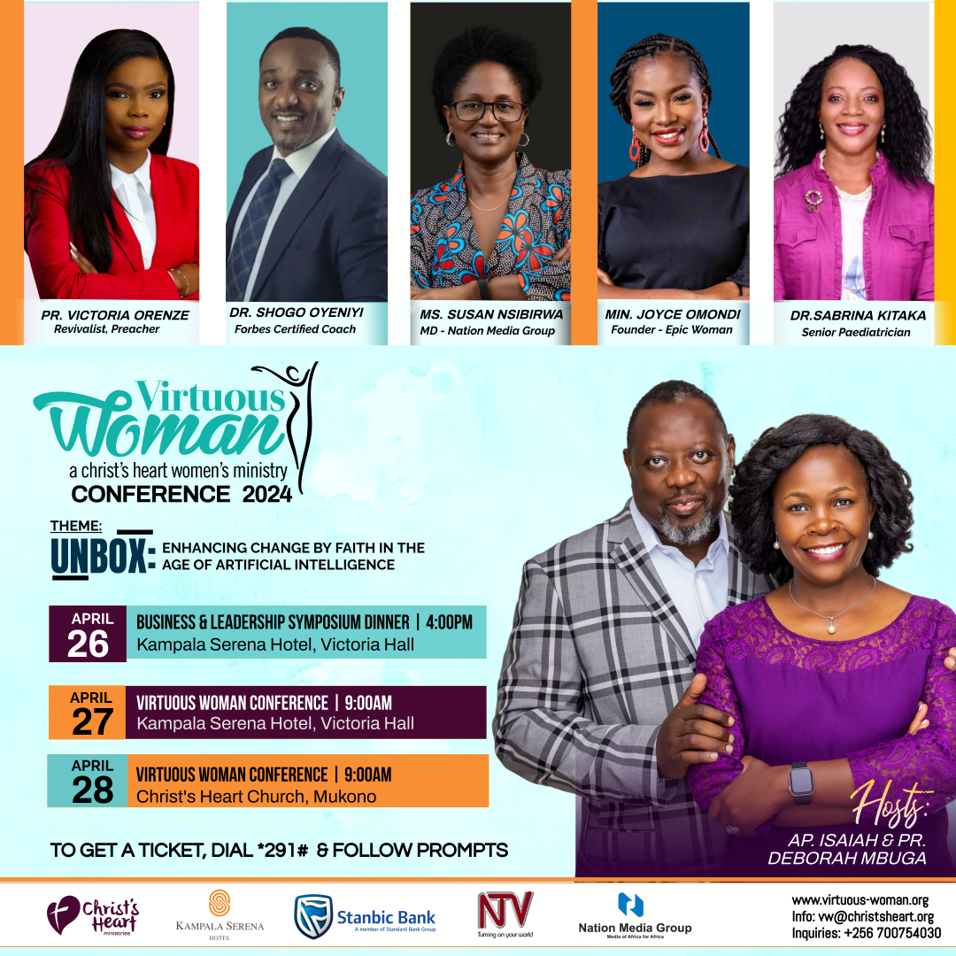 AD Come to #VirtuousWomanConference2024 with @ChristsHeartMin.Discover the power of faith in a world filled with AI. April 26th-28th. Don't wait—grab your tickets today! @victoriaorenze @drshogo @SueNsibirwa @JoyceOmondi