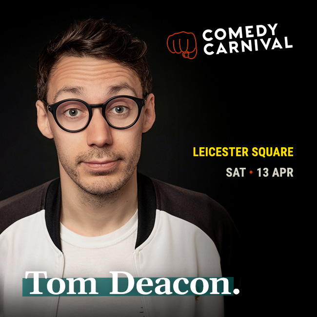 International stand up comedy this Saturday, feat. @TomHDeacon, @elliotsteelcom, @stefanompaolini, and @joshxhowie as MC. Tickets: comedycarnival.co.uk/leicester-squa… Doors 7pm - 8pm. Show 8pm - 10pm