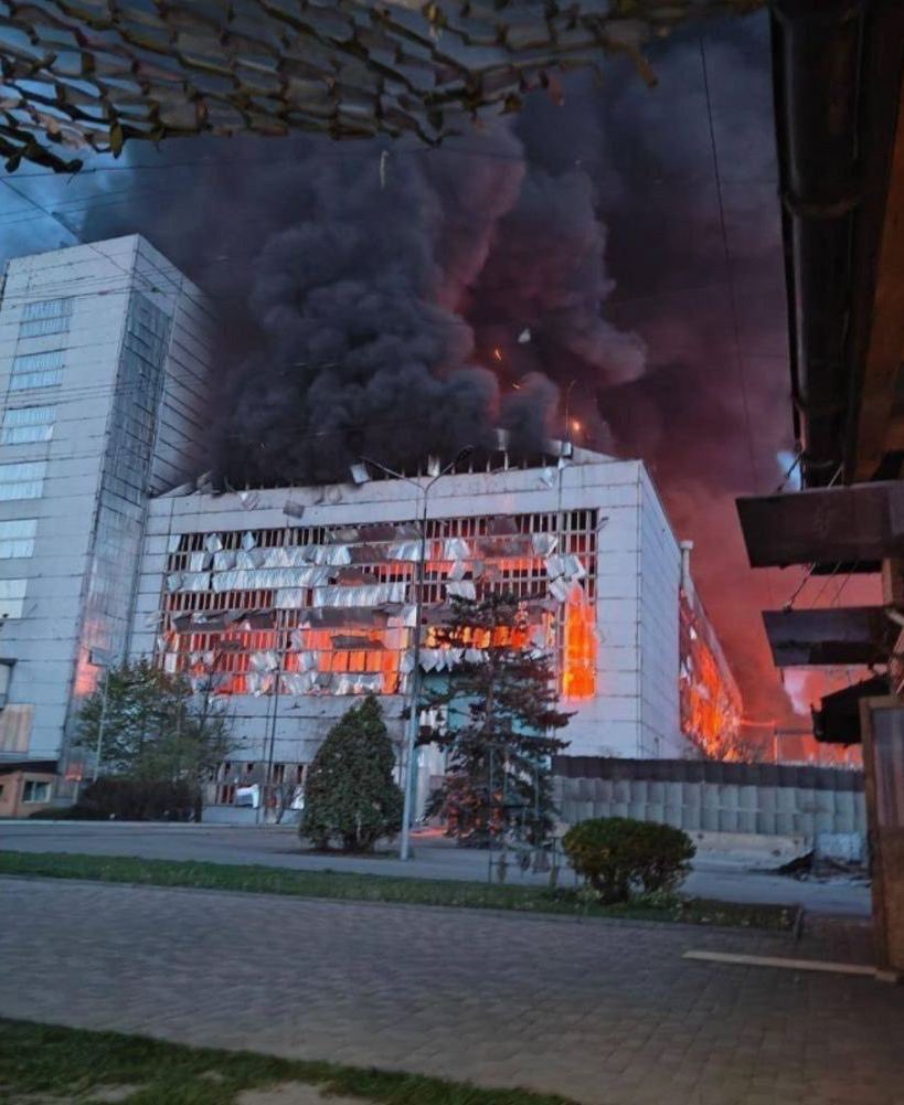 Destroyed by Russia's attack on Ukraine. Another place from my childhood memories is now enveloped in thick black clouds of smoke. By fire & destruction. One by one, Russia is taking away places from my memories. But not my memories themselves. With Ukraine forever in my heart.