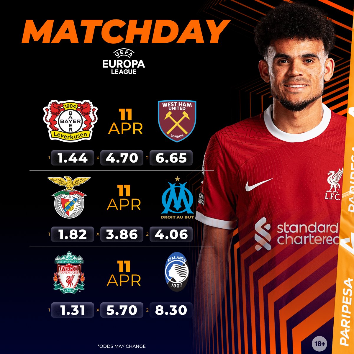 ⏰ The degree of confrontation is increasing in the Europa League 💥 Three top matches! And we left one for dessert 👌 Follow the Europa League matches with Paripesa! ⚽ m.paripesa.bet/ofd #europaleague