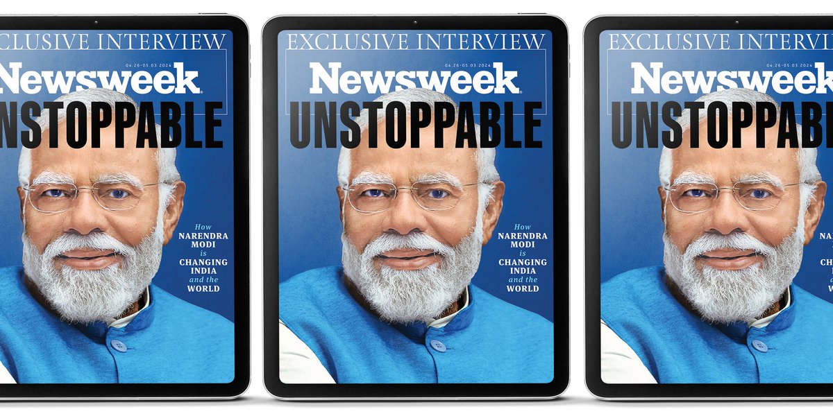 Good interview of Prime Minister Modi, as a part of the cover story in Newsweek. newsweek.com/2024/04/19/exc…