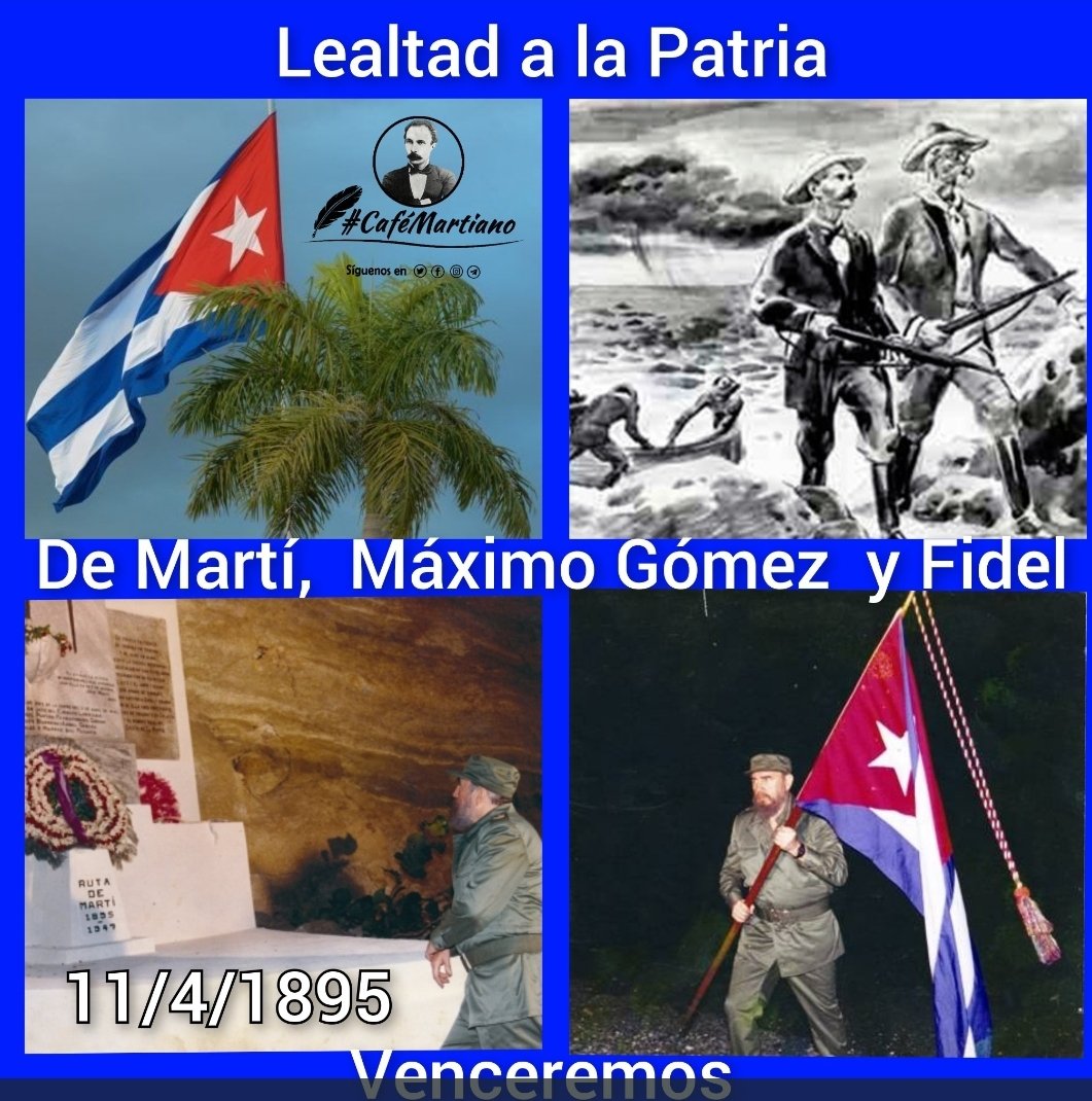 @cafemartiano @DiazCanelB @DrRobertoMOjeda @EVilluendasC @agnes_becerra @DeZurdaTeam_ @TeresaBoue @DefendiendoCuba @mimovilespatria @CubaPorSiempre_ @ValoresTeam1 132 años de Playitas de Cajobabo un hecho que escribe una importante página de la historia de #Cuba, en la que se ponen de manifiesto la valentía y el decoro de los cubanos, representados en la intransigencia de Martí y Gómez. #CubaViveEnSuHistoria