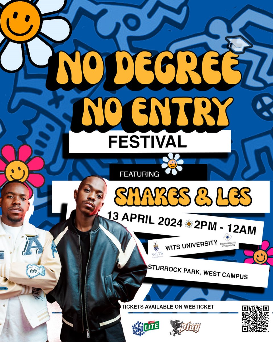 #NoDegreeNoEntryFest has Shakes and Les on the line up. Just released their highly anticipated 'Funk Series' Ep, graduates are about to have a great time. 
#witsforgood
<a href="/Wits_SRC/">Wits SRC</a> <a href="/WitsUniversity/">Wits University</a>