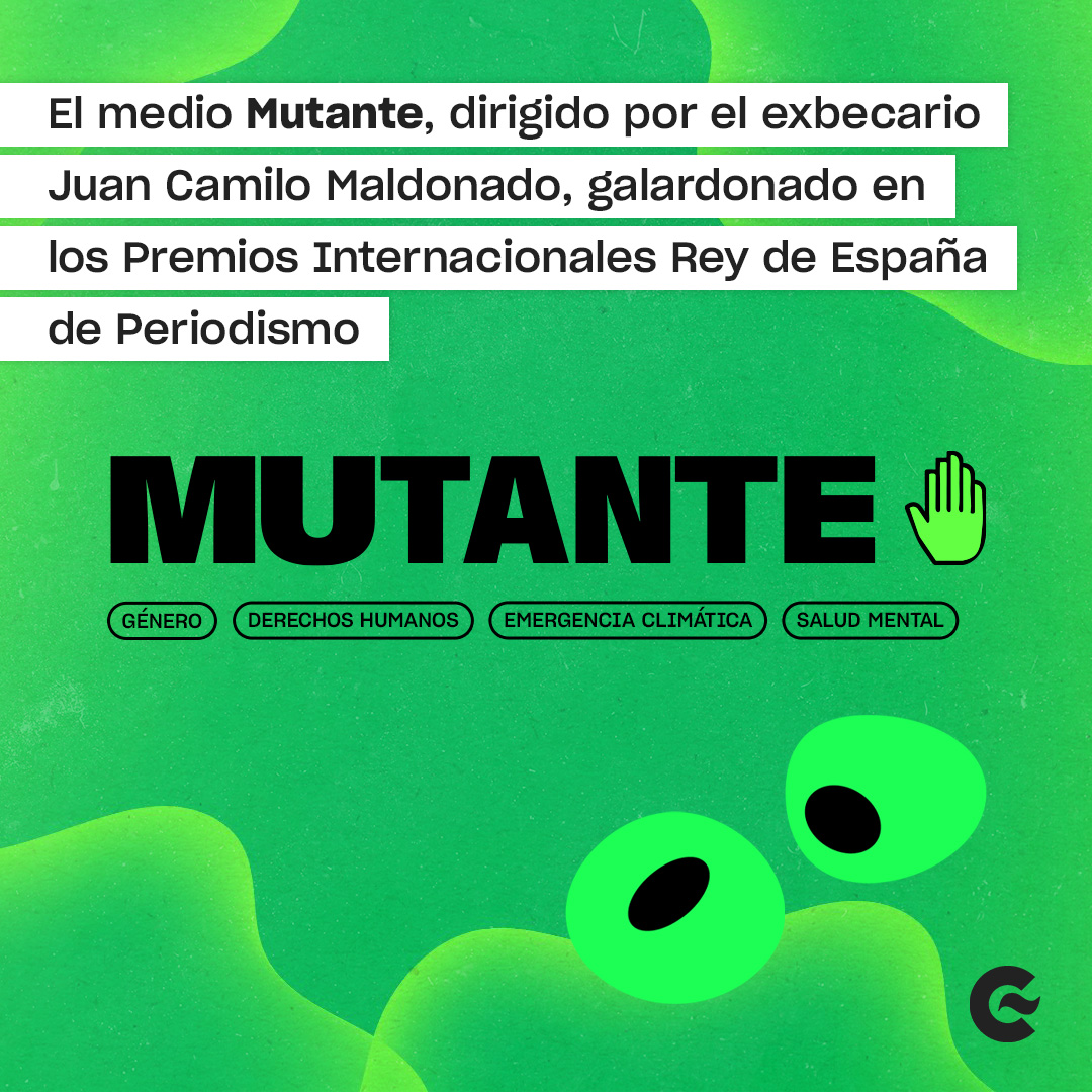 📰El medio @MutanteOrg, dirigido por Juan Camilo Maldonado exbecario de @Red_Carolina, ha sido galardonado en los Premios Internacionales Rey de España de Periodismo por su contribución al mundo de la comunicación. #SomosCooperación🇪🇸 👉🏽 bit.ly/4bYCQU1