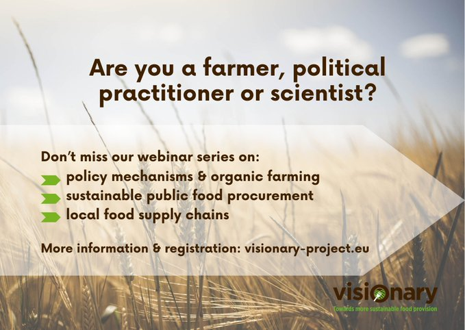 CoopsAgroES's tweet photo. El proyecto @visionary_eu organiza 3 interesantes seminarios web en los que se analizará cómo hacer que la cadena alimentaria sea más #sostenible. Expertos de tres países muestran los primeros resultados y  ejemplos prácticos y conclusiones 
#VISIONARY https://t.co/DXzHkgezO2 https://t.co/SwJCXGbYz7