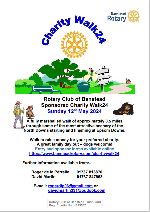 Banstead Rotary Charity Walk #CharityWalk with @BansteadRotary time to register for a great family walk ow.ly/TlpB30sBtA2