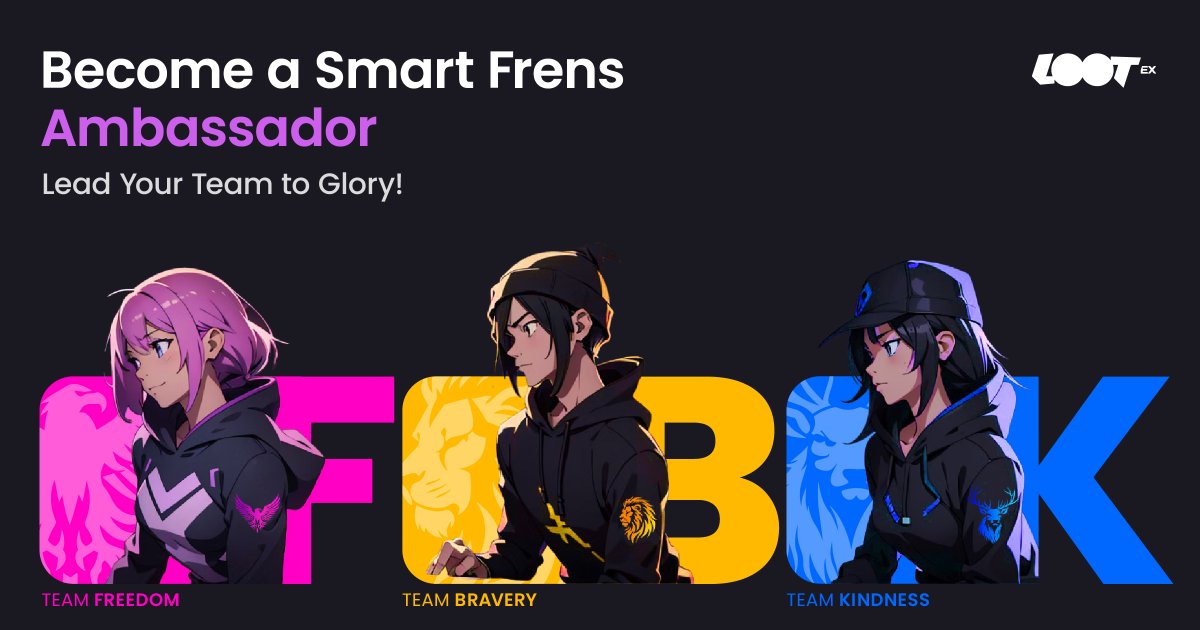 【 Introducing the Smart Frens Ambassador Program 🦸‍♂️】 Become a beacon for participants on their 404 Journey ✨ We are looking for Lootizens with a burning passion for #SmartFrens! ⏳ Application Deadline: April 14th (Sun) 🥷 Slots: 3 (One for each team) 🎁 Rewards…
