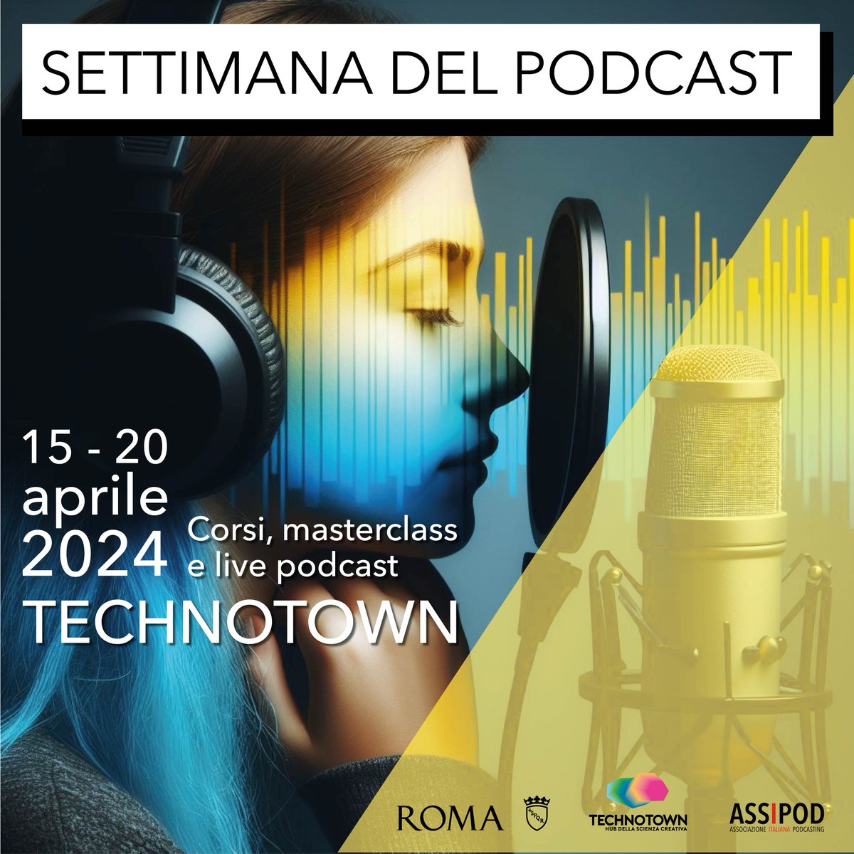 Dal 15 al 20 aprile la @CasadelPodcast di @technotownroma ospita la III edizione della Settimana del Podcast. Nel corso della manifestazione verrà presentato VIECCE! prima serie podcast di @Roma dedicata alla vita nei quartieri: bit.ly/4cU2JVe