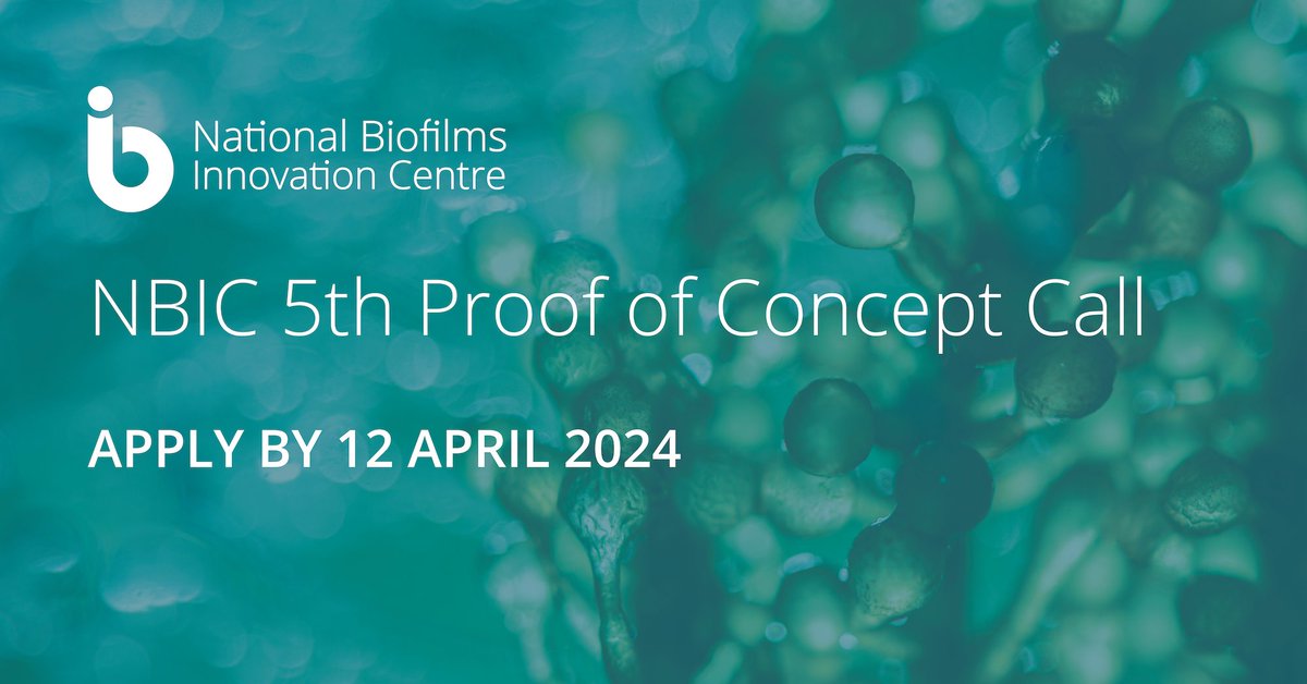 🔬 Time is running out to apply for our 5th Proof of Concept #funding call! Our call is for projects from parties who have the experience and knowledge to investigate & exploit areas in which #biofilms play a central part. ‼️Apply before 12 April 2024‼️ tinyurl.com/26ddyxwm