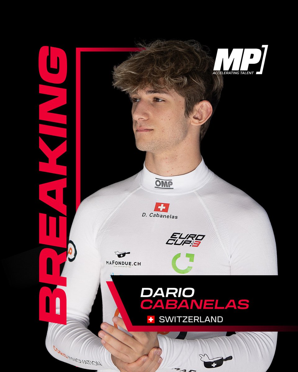 BREAKING NEWS ‼️ Dario Cabanelas joins @OfficialMPteam for #Eurocup3 🔥🔥 The Swiss driver will kick off the new 2024 season with valuable experience from 3 rounds in 2023. Best of luck, Dario! #BeEurocup3 #Motorsport