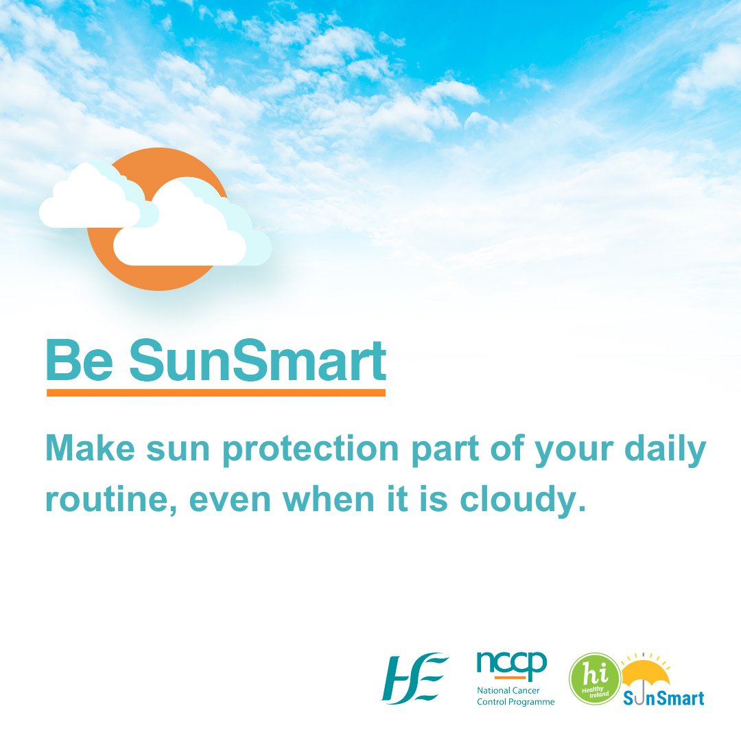 🚨The annual SunSmart campaign🌞has launched! The campaign is run by the @HSELive NCCP & @HealthyIreland. Make sun protection part of your daily routine, especially from April to September even when it is cloudy. Be prepared, be #SunSmart More info at hse.ie/sunsmart