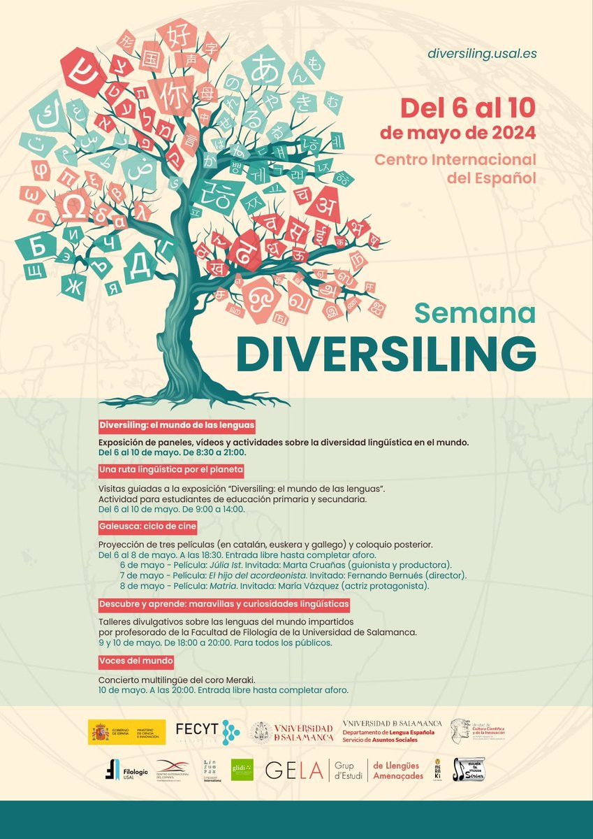 #diversiling Setmana de la diversitat lingüística a la @usal